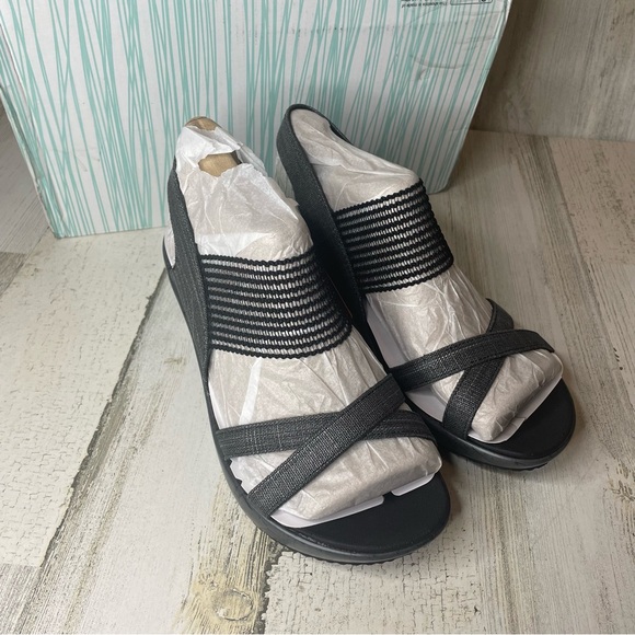 Skechers Shoes - Skechers High Tea Luxe Foam Cali Comfort Wedge Sandals size 8W- Black NWT NIB